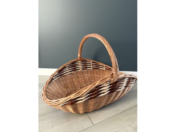 Корзина для дрів з лози ручна робота 65х46х42 см