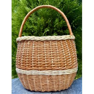 Корзина для грибів з лози ручна робота 36х25х48 см