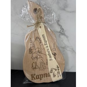 Дерев'яний набір подарунковий З Любовʼю із Карпат подарунок на день Матері