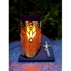 Лампадка на сонячній батареї 17 см золото