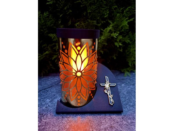 Лампадка на сонячній батареї 17 см золото