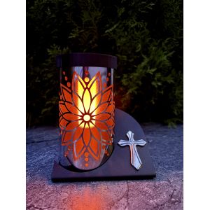 Лампадка на сонячній батареї 17 см срібло