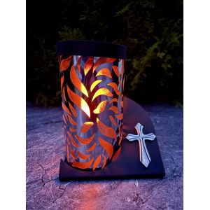 Лампадка на сонячній батареї 17 см срібло