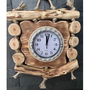 Годинник з дерева ручної роботи 35х32 см