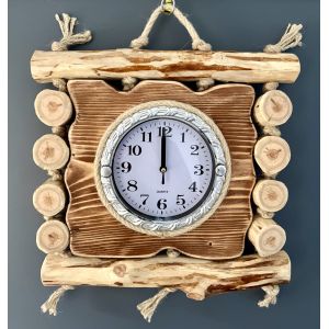 Годинник з дерева ручної роботи 35х32 см