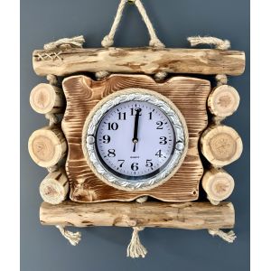 Годинник з дерева ручної роботи 35х32 см