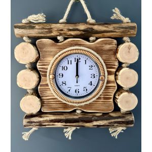 Годинник з дерева ручної роботи 35х32 см