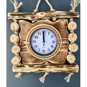 Годинник з дерева ручної роботи 35х32см
