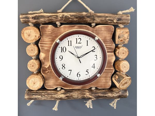 Годинник з дерева ручної роботи 50х45 см