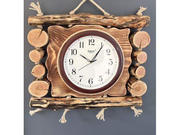Годинник з дерева ручної роботи 50х45 см