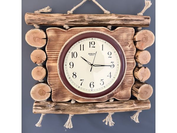 Годинник з дерева ручної роботи 50х45 см