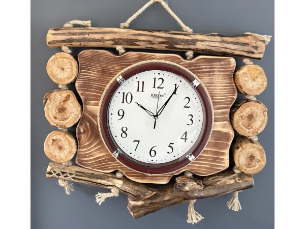 Годинник з дерева ручної роботи 50х45 см