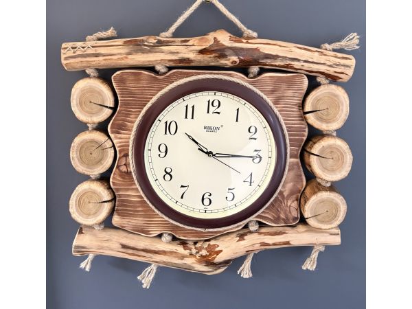 Годинник з дерева ручної роботи 50х45 см