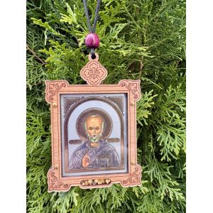 Ікона в машину оберіг для водія СВЯТИЙ МИКОЛАЙ 9х6 см