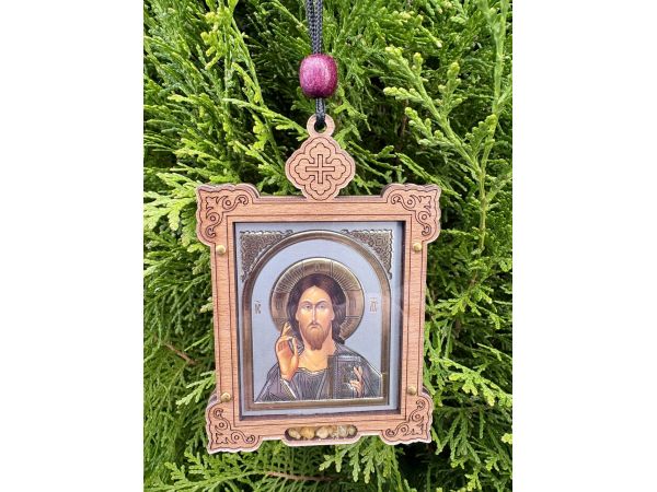 Ікона в машину оберіг для водія Ісус Христос 9х6 см