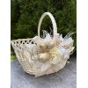 Кошик з білої лози 37х28х36 Великодній кошик з декором