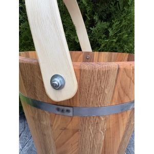 Відро для бані дерев’яне 10 л | Відро для сауни з дерева | Бондарний виріб для бані 32х29 см