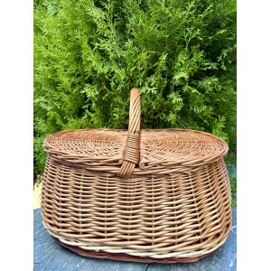 Кошик для пікніка з лози ручної роботи